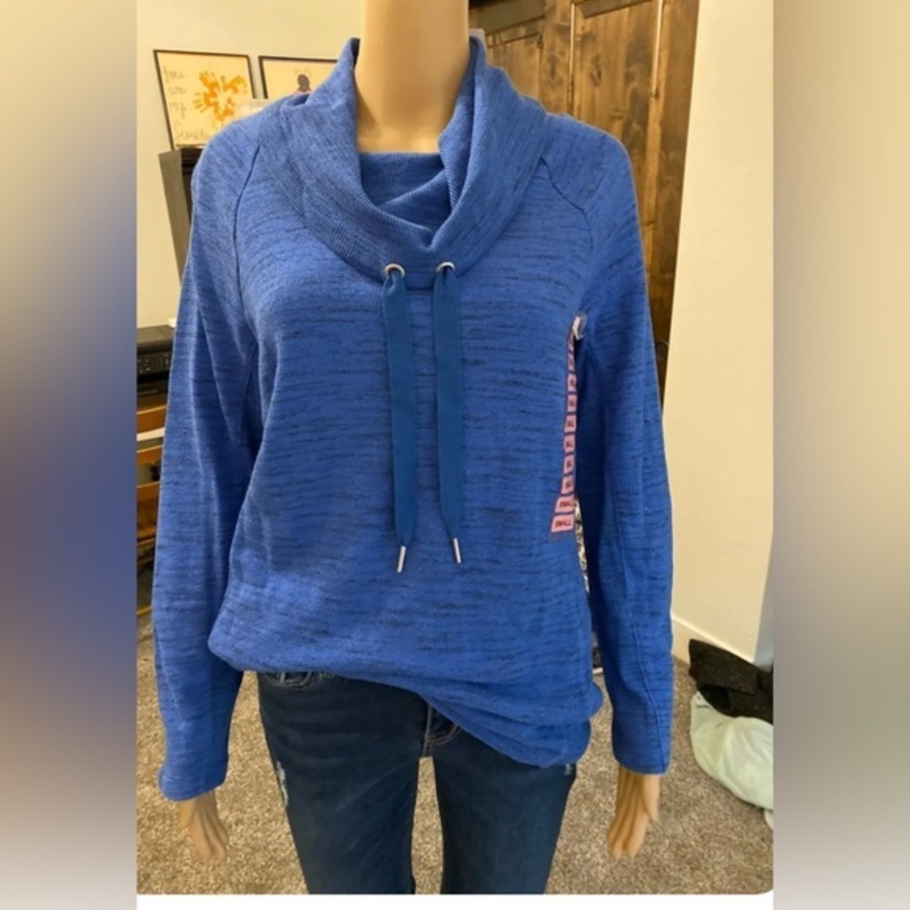 NWT RAFAELLA Women's Blue Sweater Size X Large Cowl Neck